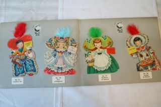 Vintage 1948 Hallmark Paper Dolls Collector ' s Album Dolls of the Nations 5