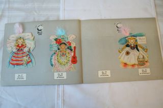 Vintage 1948 Hallmark Paper Dolls Collector ' s Album Dolls of the Nations 6