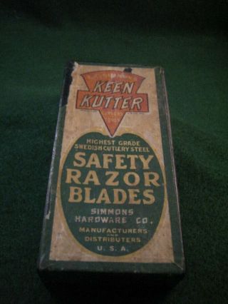 Antique Keen Kutter Safty Razor Blades Simmions Hardware In The Box