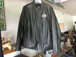 Harley Davidson Womens Black Leather Jacket All American Legend - Size 1w