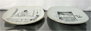 Vintage,  Ceramic Trinket Dish / Ash Tray,  Naughty Comics,  Erotic Scene,  Japan 4
