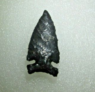 Authentic Incredible Obsidian Bitterroot Triangular Arrowhead Spear Point Idaho