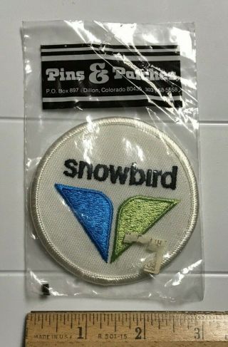 Nip Snowbird Utah Ut Skiing Resort Ski Area Logo Round White Embroidered Patch