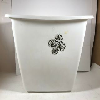 Vintage Rubbermaid Trash Can Daisy Pattern 1970 