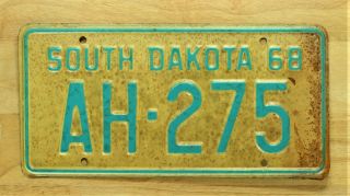 Pair Two (2) 1968 Vintage South Dakota License Plate Vehicle Tag 934 & 935
