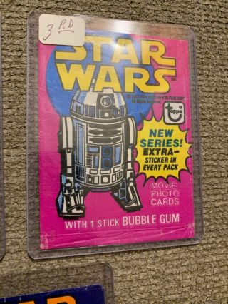 1977 Topps Star Wars Series 1,  2,  3,  4 & 5 empty wax wrappers 4