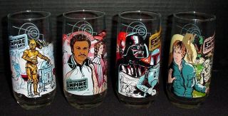 Star Wars - The Empire Strikes Back 1980 Burger King Coca - Cola Glasses Set Of 4