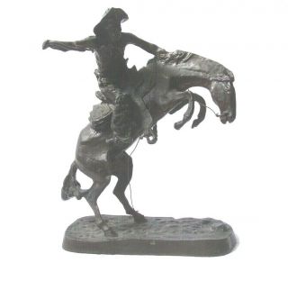 Bronco Buster Frederic Remington Bronze 9 - 1/2 " Tall