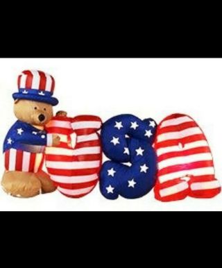 Ultra Rare Gemmy Usa Patriotic American Airblown Inflatable Independance Day