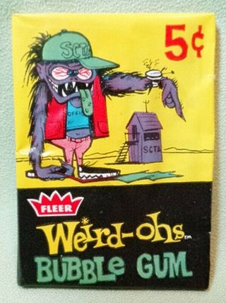 Hawk Weird - Ohs Wax Pack Gum Trading Cards Fleer 1965