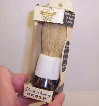 Vintage Boxed Vulfix Pure Bristle Service Shaving Brush Bakelite