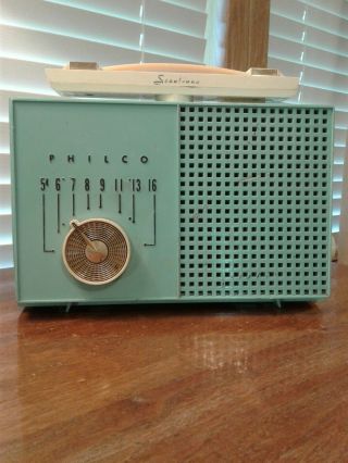 Philco Scantenna Portable Am Tube Radio Model G681 - 124 For Restoration Or Parts
