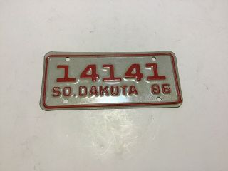 1986 South Dakota Motor Cycle License Plate