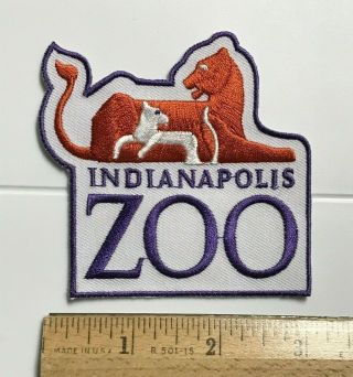 Indianapolis Zoo Indiana In Mother Lioness Lion Cub Souvenir Patch Badge