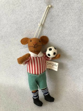 Heart Felts By Midwest Cannon Falls Old Time Soccer Player Mouse Felt Ornament