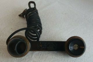 Vintage Ww 2 Us Army Western Electric Company Signal Corps Telephone Receiver