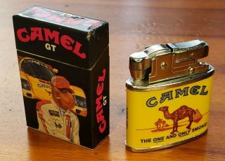 Vtg 2 Cigarette Lighter Set - Joe Camel Gt Motorsports 1992,  One And Only Smoke