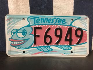 Tennesee License Plate Fishing Fish Arts Pay Extra