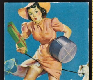 2 Vintage GIL ELVGREN 1930s Pin - Up Girl MUTOSCOPE Cards NMint B & B Inc 4
