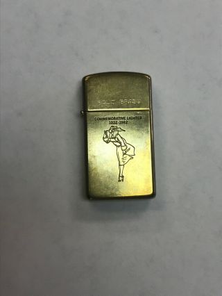Vintage Zippo Lighter 1932 1982 Commemorative 50th Anniversary Solid Brass