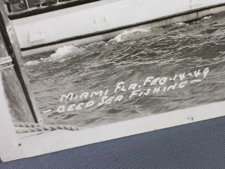 1949 MIAMI Florida DEEP SEA FISHING Capt.  Bob HAZEL D Photograph 4