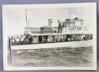 1949 MIAMI Florida DEEP SEA FISHING Capt.  Bob HAZEL D Photograph 5