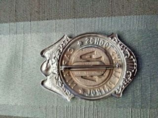 Vintage AAA School Boy Safety Patrol Captain’s Badge Grammes Oblong back 2