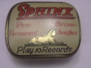 Sphinx Semi Permanent Chromic Needles Gramophone Needle Tin