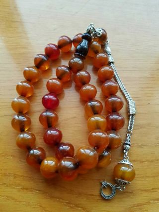 Faturan Rosary Amber German yellow Bakelite Islamic Prayer Beads 55 gr Tesbih 3