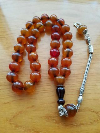 Faturan Rosary Amber German yellow Bakelite Islamic Prayer Beads 55 gr Tesbih 4