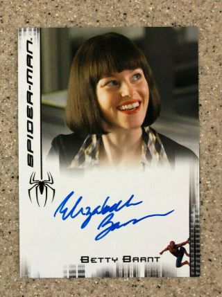 Spider - Man 2 3 Elizabeth Banks As Betty Brant Autograph Auto The Movie Card