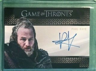 Paul Kaye Auto As " Thoros Of Myr " 2019 Rittenhouse Game Of Thrones Inflexions