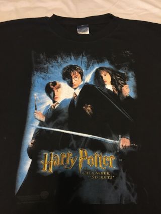 Harry Potter Chamber Of Secrets Movie Promo Promotional T Shirt Size Xl