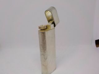 Auth CARTIER Oval Lighter Silver 3
