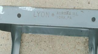 Vtg LYON Industrial Era / Machine Age SteamPunk Welded Metal Drafting Shop Stool 2