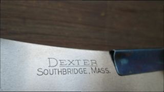 SHARP - Vintage Dexter Carbon Steel Chef/Butcher ' s Skinning Knife w/Guard 4