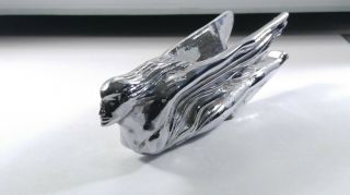 ANTIQUE 1940 ' s CADILLAC FLYING LADY GODDESS CHROME PLATED HOOD ORNAMENT 4