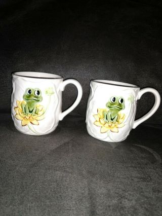 X2 Vintage 1976 Sears Roebuck And Co “neil The Frog” Mugs Vg