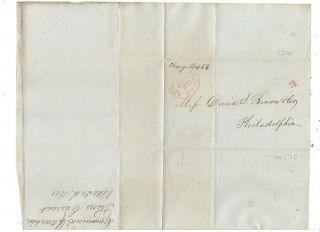 1851 Stampless Folded Cover,  Apalachicola,  Fl,  Cds,  Paid 3