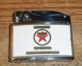 Vintage Texaco Moore Service Flat Advertising Lighter/rare