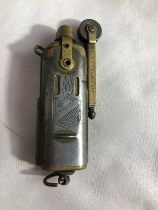 Vintage Bowers Mfg Co Kalamzoo Trench Art Lighter With Shield And Flame Logo 602