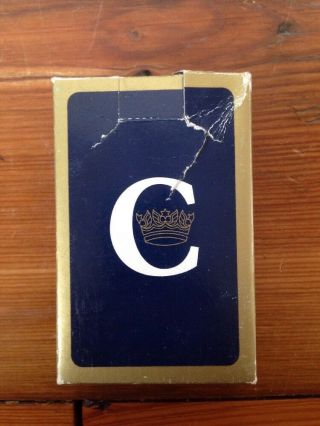 Vintage British Airways Concorde Navy Blue Gold Playing Cards Set