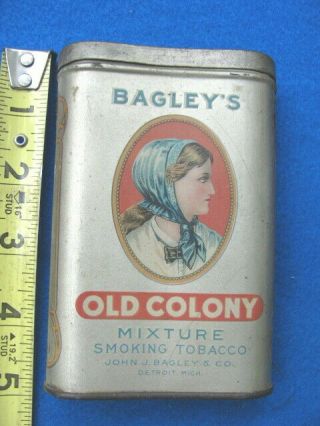 Vintage Bagley’s Old Colony Tobacco Pocket Tin