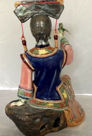 Chinese Porcelain / Ceramic Lady Figurine - Freedom Bird 5
