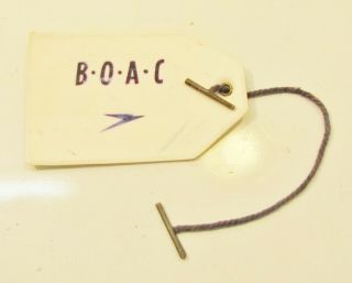 Vintage Plastic Boac Stewardess Luggage Tag / Lable