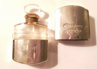 Vintage BRAJAM of Paris France Perfume Bottle Empty Parfum Siver Collectible 2