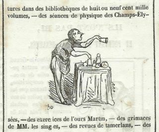 Cup And Ball Print - Honore Daumier - 1839 - From French Periodical Le Carivari - Oj
