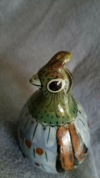 Ken Edwards El Palomar Tonala Pottery Quail Bird Figurine - 3 1/2 