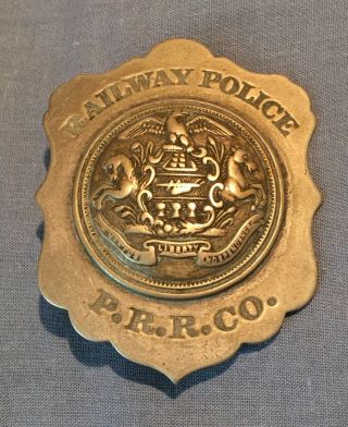 Antique Railway Police Badge Pennsylvania Railroad Co American Supply York