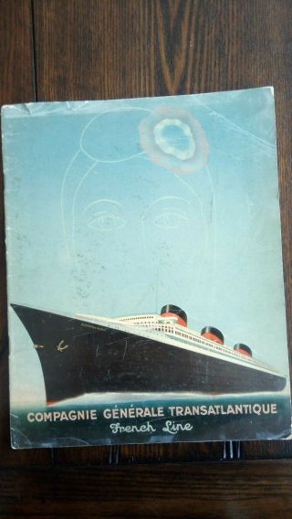 Cgt French Line Ss Normandie Promotional Brochure